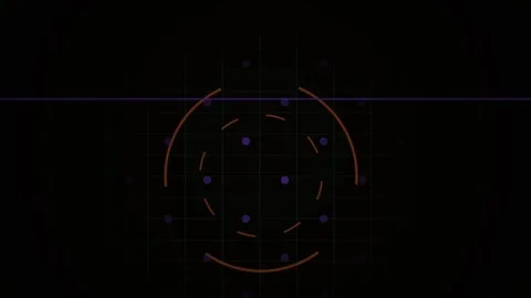 Digital animation of circular motion graphics. Stock Footage 340014898