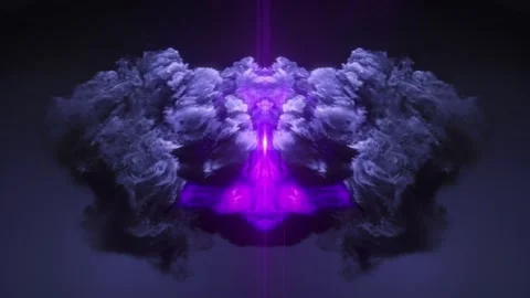 Digital animation of a cloud of purple smoke. 3d rendering 4K Stock Footage 285391792