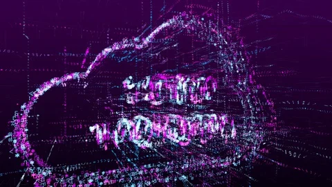 Digital animation of a cloud sign. Stock Footage 105624116