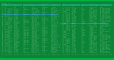 Digital animation of computer interface data processing and programming coding Stock Footage 325030799