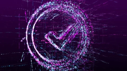 Digital animation of a consent mark. Stock Footage 106687806