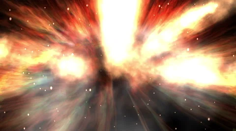 Digital Animation of a cosmic Explosion in 4K Stock Footage 54610530