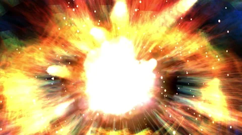 Digital Animation of a cosmic Explosion in 4K Stock Footage