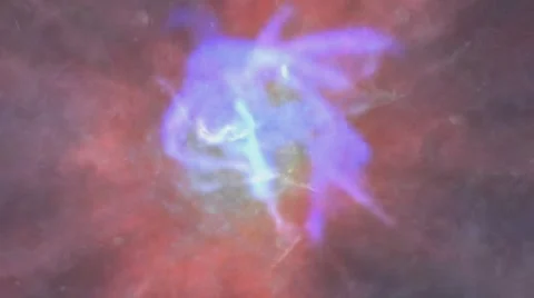Digital Animation of a cosmic Inferno Stock Footage 47376108