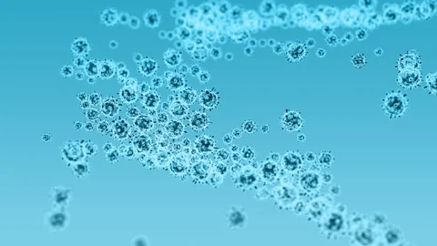 Digital animation of the covid-19 virus under a microscope. 스톡 동영상 268482005
