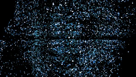 Digital Animation of Data Numbers Particles Background Stock Footage 98550396