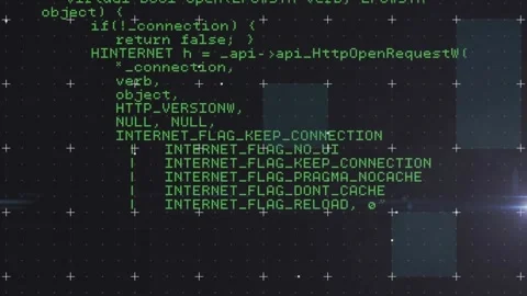Digital animation of data processing against microprocessor connections on blue Stockbeeldmateriaal 329704949