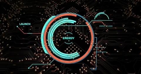 Digital animation of data processing over microprocessor connections on black Stock Footage 327584329