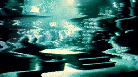 Digital animation design, pixel-noise animation. video corruption crash Stock Footage 158199264