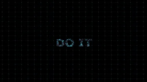 Digital animation "Do it", with digital binary code, digital coding Stock Footage 104949170