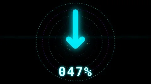 Digital Animation of Download Progress Motion with Percentage Indicators. Stock-Footage 336611739