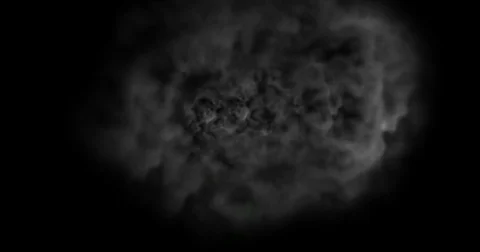Digital animation of erupting smoke Stock Footage 70528685