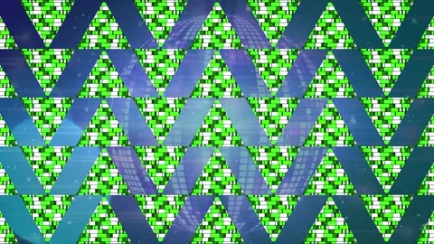 Digital animation explores color, pattern, and movement with dynamic shapes. Stock Footage 329511192