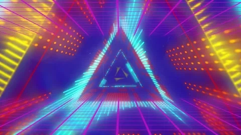 Digital animation features red waves and neon pink message for gaming on a black Stock Footage 326880681