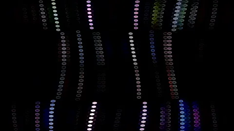 Digital animation featuring neon color gradients forming dynamic and elegant Vidéo 330683775