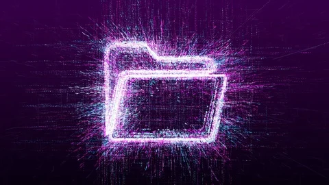 Digital animation of file storage mark. Stock Footage 104990400