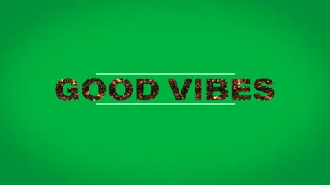 Digital animation of fire burning good vibes text in between parallel lines Stock Footage 325366704
