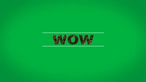 Digital animation of fire burning wow text in between two parallel lines against Stock Footage 325366701