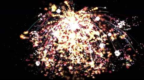 Digital Animation of Fireworks in 4K Stock Footage 54613650