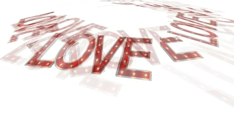 Digital Animation of floating Characters with Light Bulbs Stock Footage 90493468