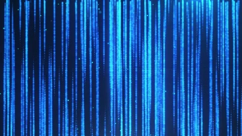 Digital animation of frequency rain. Downward movement of the particle flow. Stock Footage 308110551