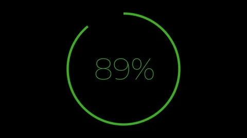 Digital animation futuristic loading circle ring with percentage. Loading Stock Footage 104561409