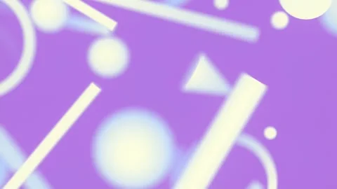 Digital animation of geometric bodies floating in purple space. 3d rendering 4K Stock Footage 306214130