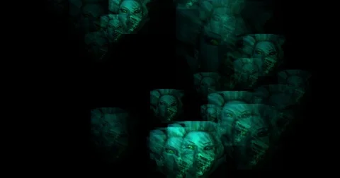 Digital animation of a ghostly and dreamlike scenery Stock-Footage 70518433