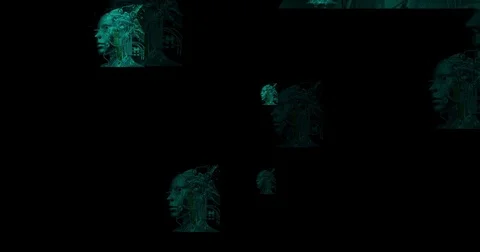 Digital animation of a ghostly and dreamlike scenery Stock Footage 70525276