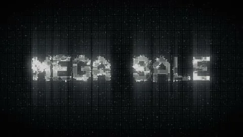 Digital animation of glitch vhs effect over mega sale text Stock Footage 232992532
