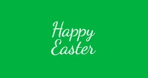 Digital animation of happy easter text banner against transparent background Stock Footage 318432677