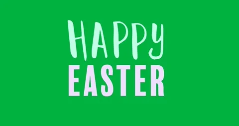 Digital animation of happy easter text banner against transparent background Stock Footage 318432687