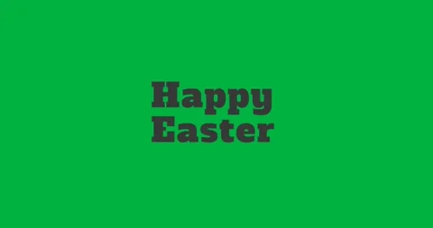 Digital animation of happy easter text banner against transparent background Stock Footage 318432691