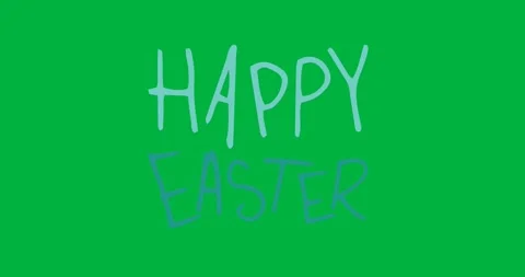 Digital animation of happy easter text banner against transparent background Stock Footage 318432706