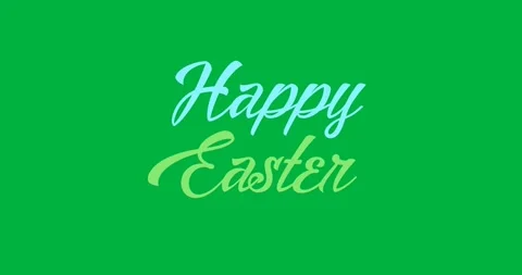 Digital animation of happy easter text banner against transparent background Stock Footage 318432707