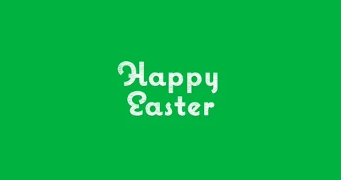 Digital animation of happy easter text banner against transparent background Stock Footage 318432725