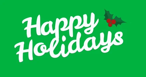Digital animation of happy holidays text with mistletoe icon against black Stock Footage 318768825