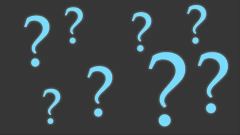 Digital animation of human head full of questions Stock Footage 130161293