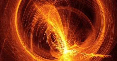 Digital Animation of Light Effects Stock Footage 65740511