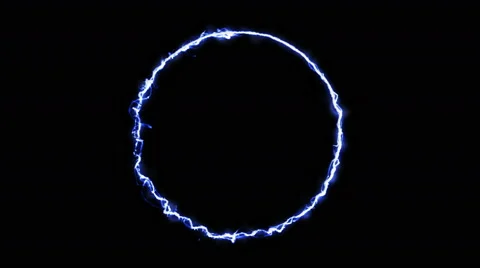 Digital Animation of lightning ring Stock Footage 65767164