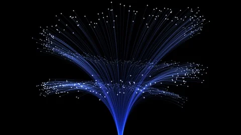 Digital animation with lines and particles in black space Stock Footage 86813336