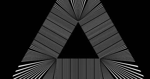 Digital animation of lines forming a triangle shape in seamless pattern against Stock Footage 328259183