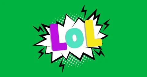 Digital animation of lol text over speech bubble against transparent background Stock Footage 318432788