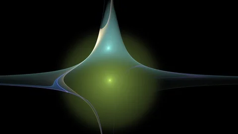 Digital Animation of a looping Fractal Shape Stock Footage 99220637