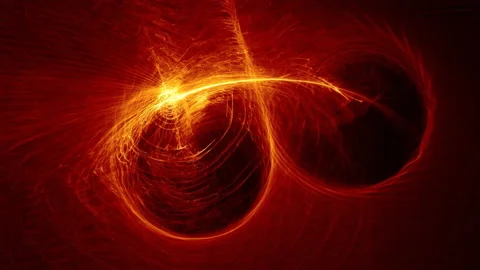 Digital Animation of a looping Fractal Shape Stock Footage 194694940