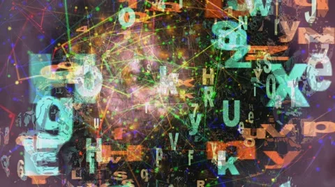 Digital Animation of magic Flashes Stock Footage 47374820