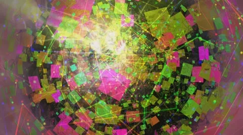 Digital Animation of magic Flashes Stock Footage 47375028