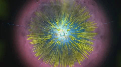 Digital Animation of magic Flashes Stock Footage 47375212