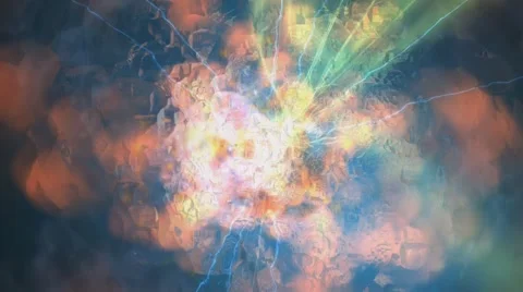 Digital Animation of magic Flashes Stock Footage 47375559