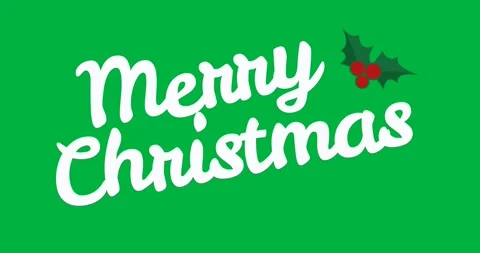 Digital animation of merry christmas text banner with mistletoe icon against Stock Footage 318815926